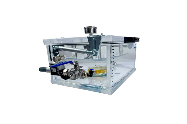 CTS ACRN sistema di prova tenuta dettaglio cassa PMMA e campione